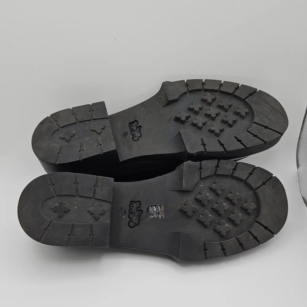 Coach chunky black leather Leah Loafer size 11 - Picture 9 of 12